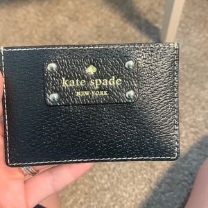 Black and tan Kate spade card holder